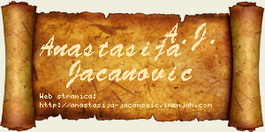 Anastasija Jacanović vizit kartica
